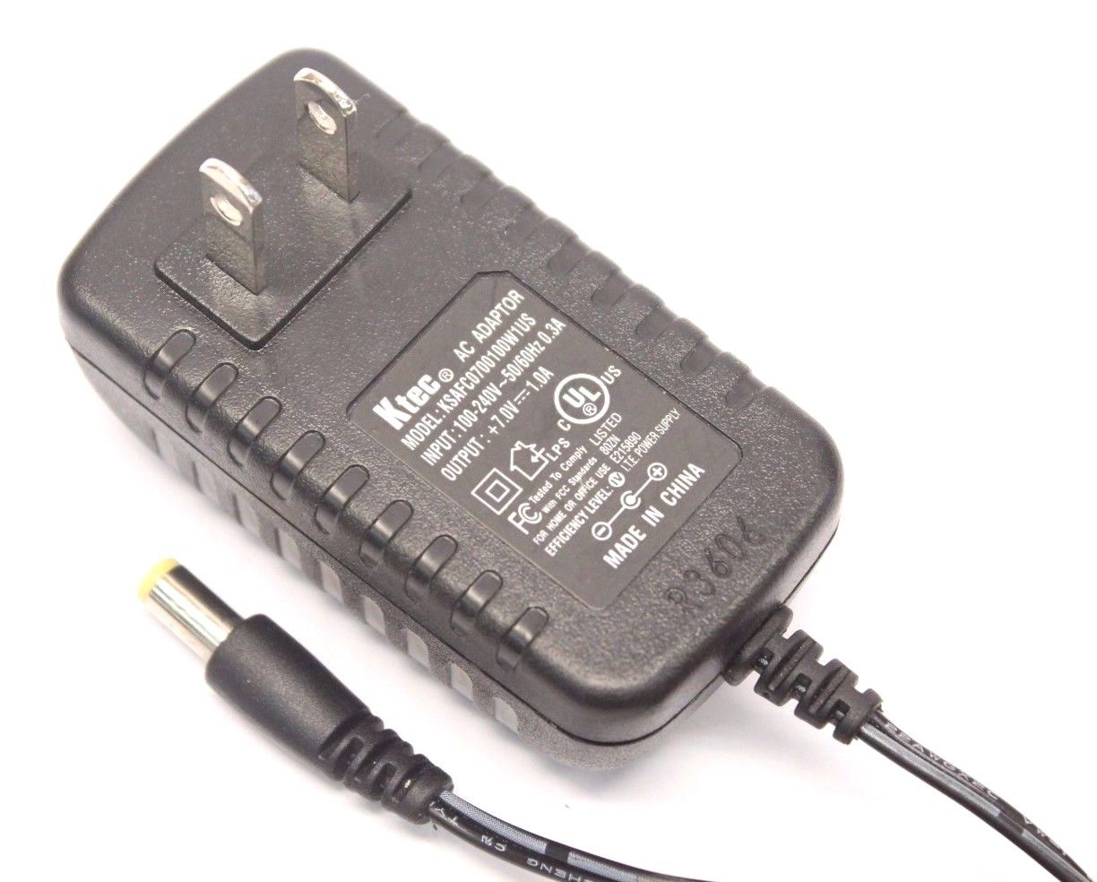 Genuine 7.0V 1.0A 7 Volt Ktec KSAFC0700100W1US AC DC Power Supply Adapter Charger